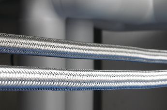 Galvaniserad stålslang PCSB med PVC-överdrag samt exta överdrag av galvaniserad flätad strumpa