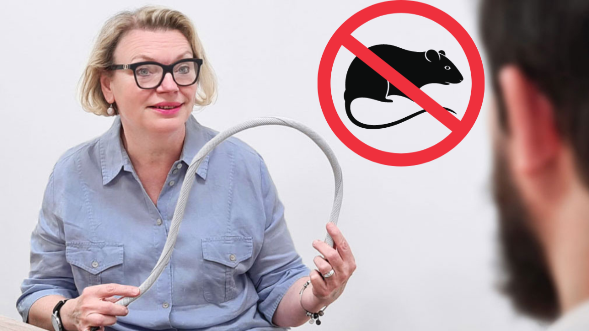 Sylvie Herniou förklarar gnagarskydd med Twist-In RR-skyddsstrumpa