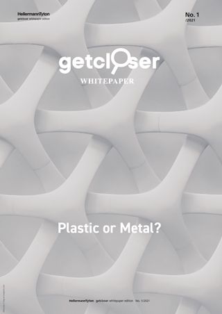 Vitt pappersomslag för "Plast- eller metallkabelhanteringslösningar?"