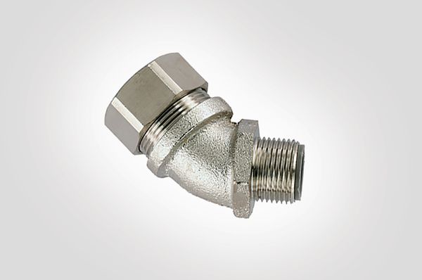 45° vinklad koppling till vätsketät metallslang