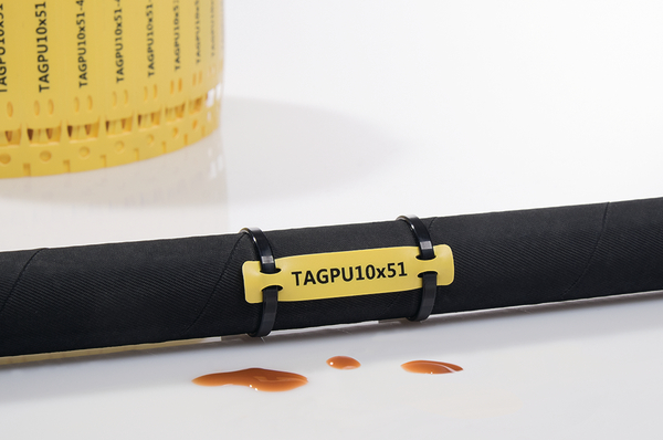 Halogenfria, UV-stabiliserade trådetiketter