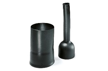 Lång utloppsform, VG-stil - Helashrink 130-serien, med ribb, låg profil