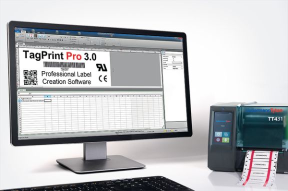 Skriv ut etiketter, kabelmärkning och värmekrympt märkning på egen hand - med utskriftsprogramvaran TagPrint Pro.