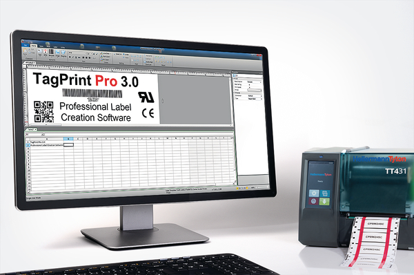 Skriv ut etiketter, kabelmärkning och värmekrympt märkning på egen hand - med utskriftsprogramvaran TagPrint Pro.