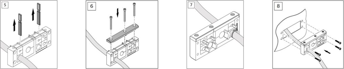 Hur man installerar kabelingångssystem VarioPlate steg 5 till 8